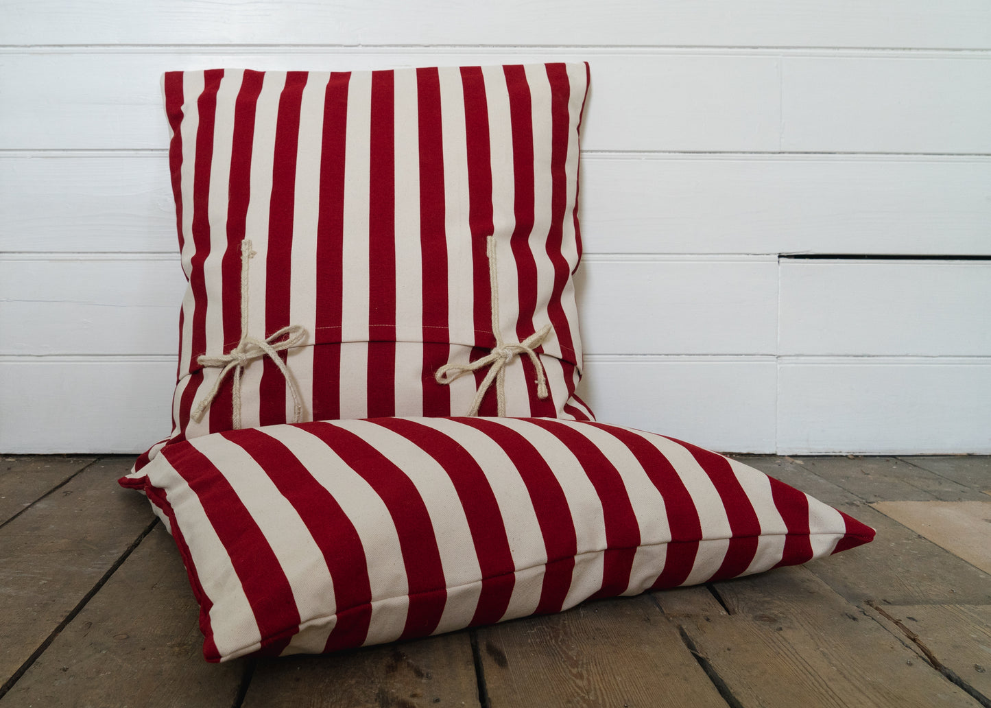 Beach Stripe Play Cushion, Red
