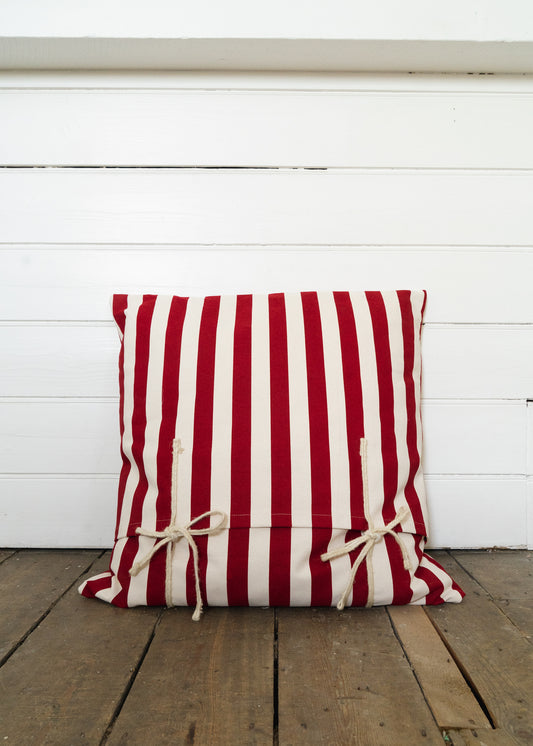 Beach Stripe Play Cushion, Red